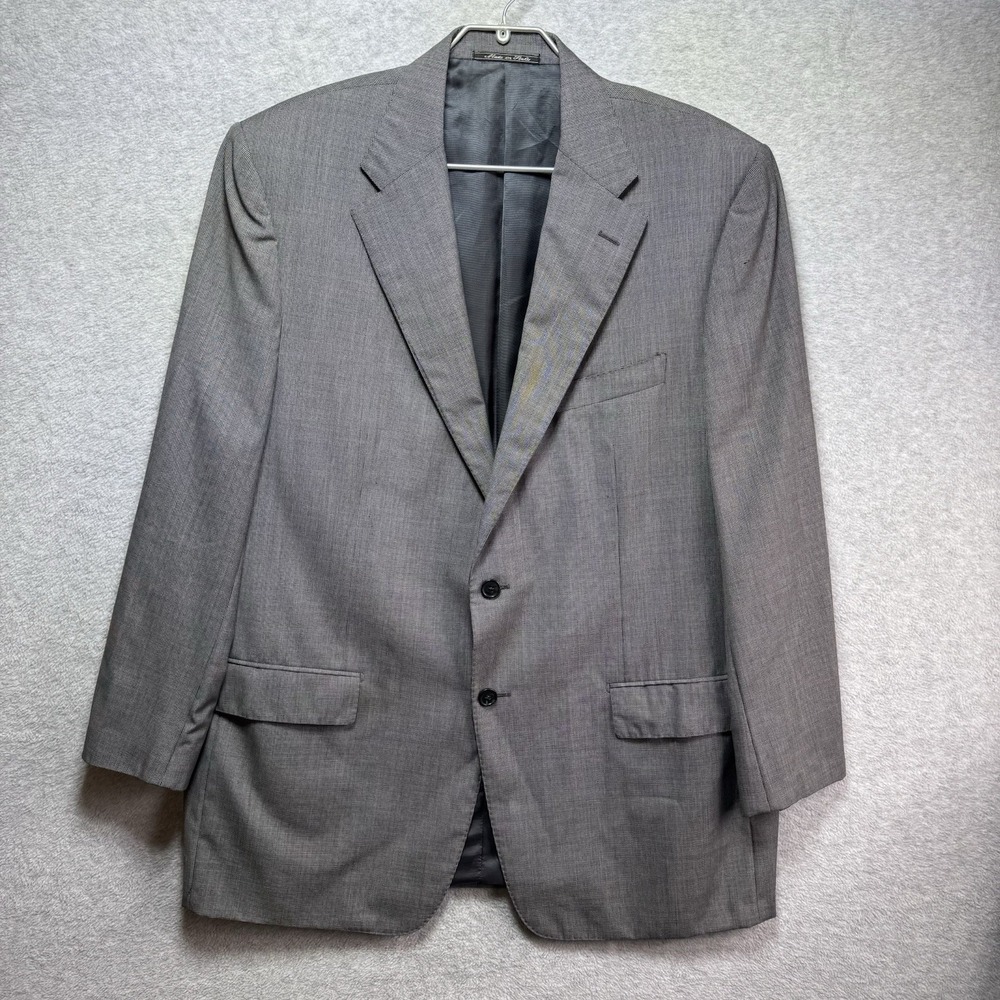 Corneliani Basil Jacket Extra Fine Virgin Wool 46 US Made in Italy Gray Suit